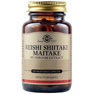 کپسول عصاره قارچ های شیتاکه و مایتاکه برند سولگار ۵۰ عددی ساخت آمریکا REISHI SHIITAKE MAITAKE MUSHROOM EXTRACT VEGETABLE CAPSULES