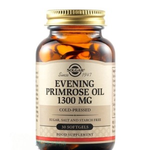 کپسول روغن گل مغربی ( پامچال ) برند سولگار 1300 میلی گرم  30 عددی ساخت آمریکا Solgar Evening Primrose Oil 1300mg 30softgels