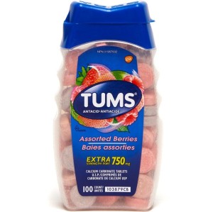 قرص جویدنی تامز اکسترا 750 میل ضد اسید و سوزش معده ۱۰۰ عددی tums extra 750mg