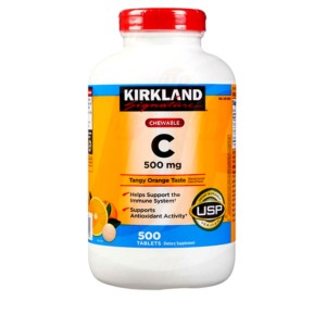 مکمل ویتامین سی 500 میلی گرم جویدنی 500 عددی KIRKLAND CHEWABLE C 500MG