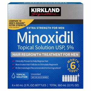 محلول موضعی ماینوکسیدیل 5% مردانه کرکلند Kirkland Minoxidil 5% Topical for Men ( تک عددی و پک 6 عددی )