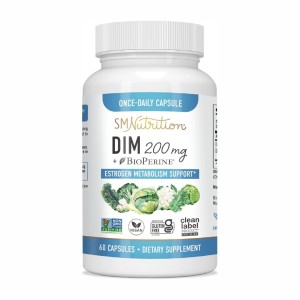 مکمل DM2000 + بیوپرین برند sm nutrition ساخت آمریکا 60 عددی SMNutrition DIM + BioPerine 200 mg 60 Capsules