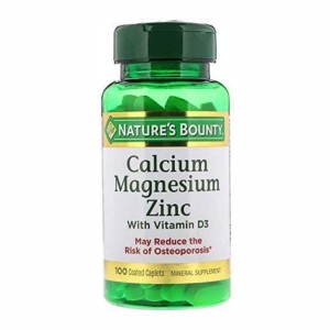 مکمل کلسیم منیزیم زینک+ D3 برند نیچربونتی  100 عددی ساخت آمریکا
