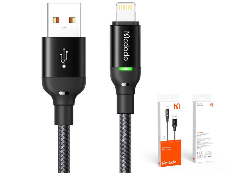 کابل شارژ سریع و دیتای یو اس بی به لایتنینگ 3 آمپر 1.2 متری مک دودو Mcdodo Lighting Charge Cable CA-270