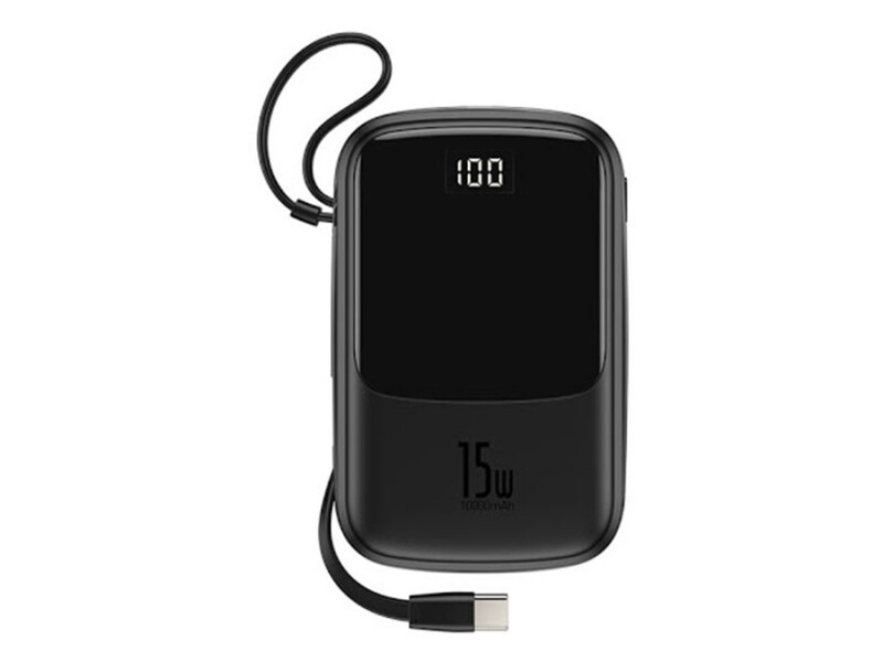 پاور بانک بیسوس با کابل تایپ سی Baseus Q pow BS-P1001C Digital Display 10000mAh Power Bank