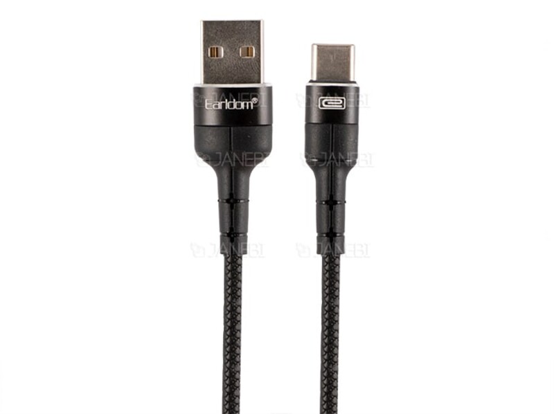 کابل چرمی تایپ- سی ارلدام Earldom Type-C Cable EC-050C 1m
