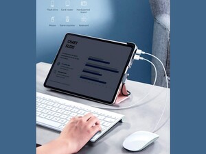 هاب آداپتور چندکاره بیسوس Baseus Bend Angle No.7 Multifunctional Type-C Converter قابلیت اتصال به موبایل و تبلت