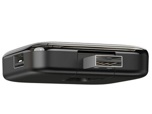 هاب یو اس بی بیسوس مدل Baseus Fully folded portable 4-in-1 HUB (USB2.0 to USB2.0x4 with power supply) Black دارای کانکتور یو اس بی با قابلیت تغییر جهت