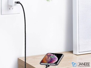 کابل آهنربایی سه سر بیسوس Baseus TZCAXC Zinc magnetic Cable Kit 1m