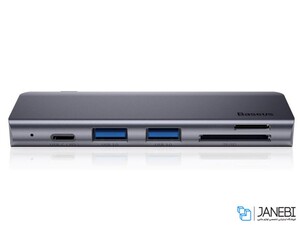 هاب آداپتور تایپ سی بیسوس Baseus Harmonica 5 in 1 HUB Type C Adapter
