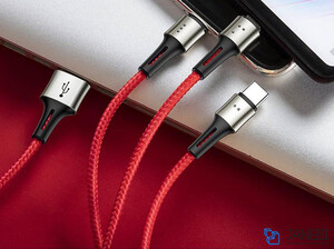 کابل شارژ سه سر بیسوس Baseus Charging 3 in 1 Cable 1.2m