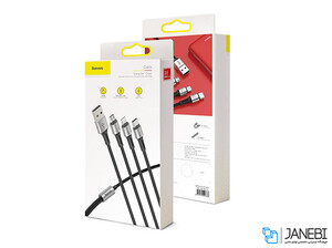 کابل شارژ سه سر بیسوس Baseus Charging 3 in 1 Cable 1.2m