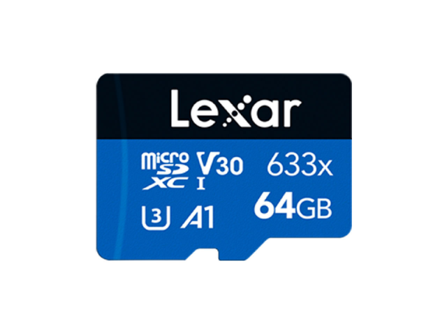 کارت حافظه MicroSDXC لکسار مدل Lexar High Performance 633x UHS-I U3 A1 V30 ظرفیت 64 گیگابایت
