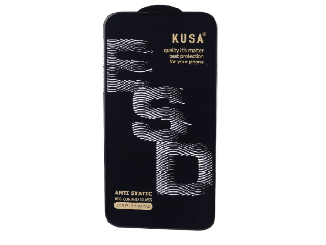 گلس آنتی استاتیک Kusa Big Curved آیفون iPhone 15 Pro Max