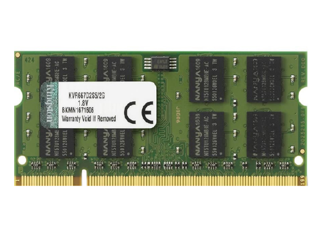 رم کینگستون  ظرفیت 2 گیگابایت از نوع DDR2-667