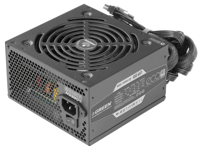 منبع تغذیه کامپیوتر گرین مدل GP450A-ECO Rev3.1