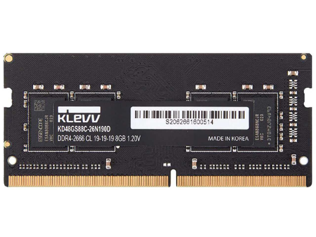 رم لپ تاپ DDR4 کلو 2666MHz مدل KLEVV KD48GS880-26N190A ظرفیت 8 گیگابایت
