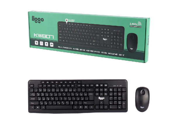 کیبورد و موس بی سیم Liggo مدل KW807