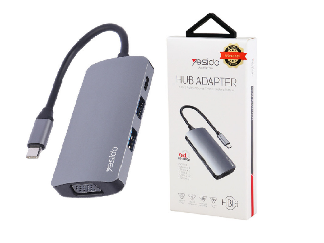 هاب 7 پورت Type-C یسیدو HB16