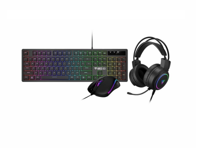 باندل موس و کیبورد و هدست گیم دیاس مدل POSEIDON E2 3-IN-1 COMBO