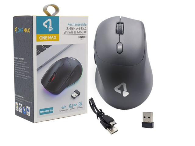 موس بی سیم و بلوتوثی ONE MAX مدل OM-GW4B