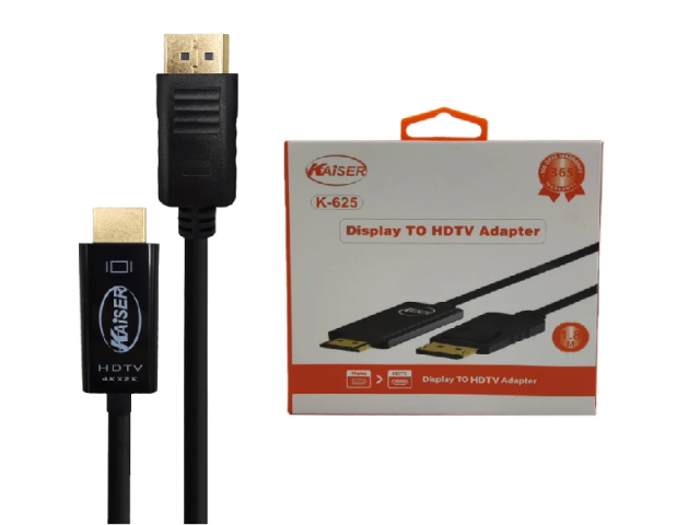 کابل و تبدیل Display Port به HDMI کایزر طول 1.8 متر 4K مدل K-625