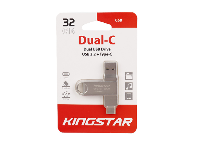 فلش 32 گیگ کینگ استار KingStar Dual-C C60 OTG Type-C USB3.2