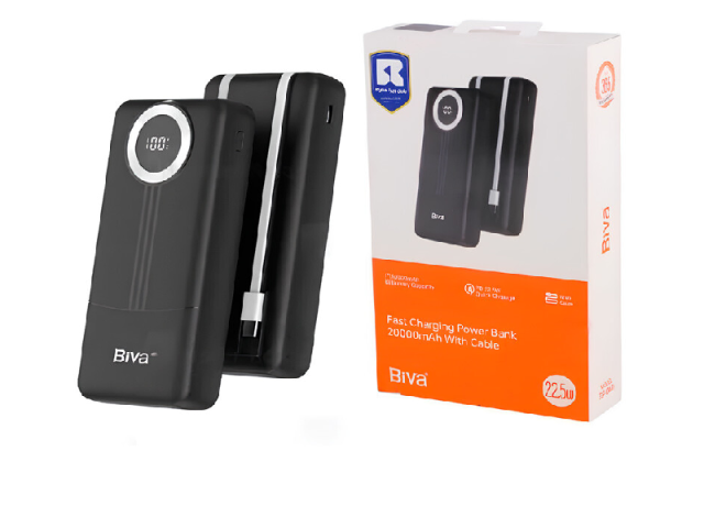 پاور بانک فست شارژ بیوا BP-040 PD 22.5W ظرفیت 20000 میلی آمپر ساعت