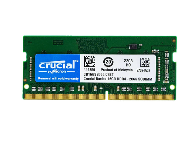 رم لپ تاپ DDR4 تک کاناله 2666 مگاهرتز CL19 کروشیال مدل  CB16GSظرفیت 16 گیگابایت
