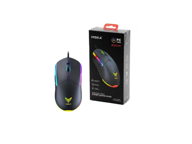 ماوس سیم دار گیمینگ هیسکا مدل HISKA HX-MOG330