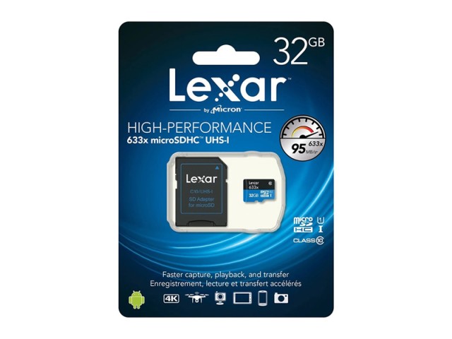 کارت حافظه لکسار MICROSDHC با ظرفیت 32 گیگابایت