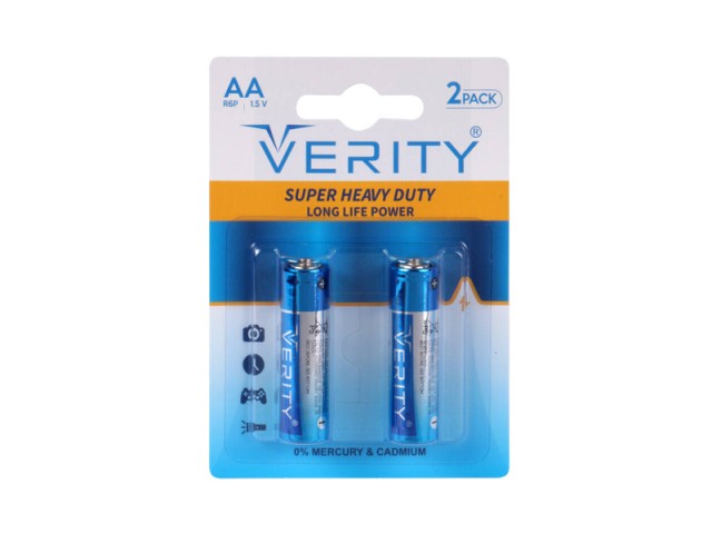 باتری دوتایی قلمی Verity Super Heavy Duty R6P 1.5V AA