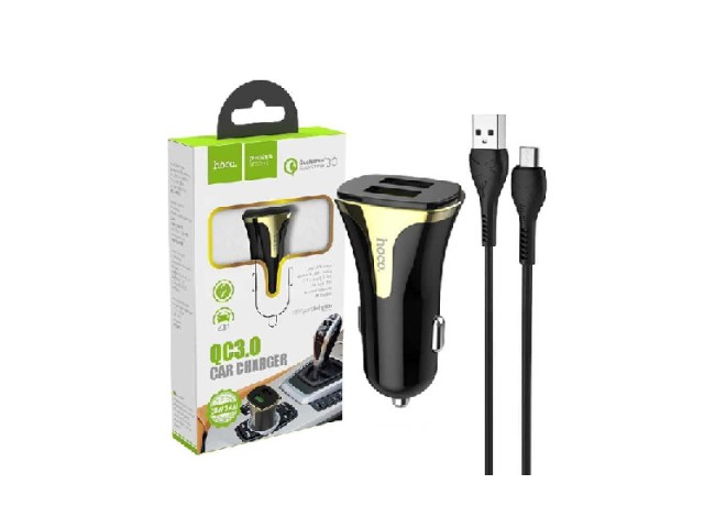 شارژر فندکی هوکو مدل Z31 به همراه کابل تبدیل microUSB