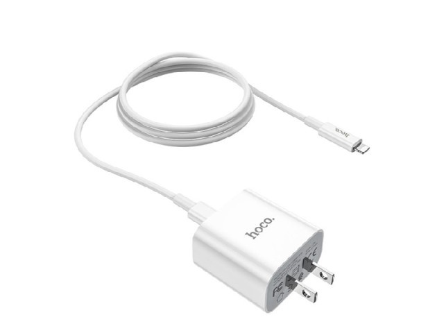 شارژر دیواری هوکو مدل C76 به همراه کابل تبدیل لایتنینگ