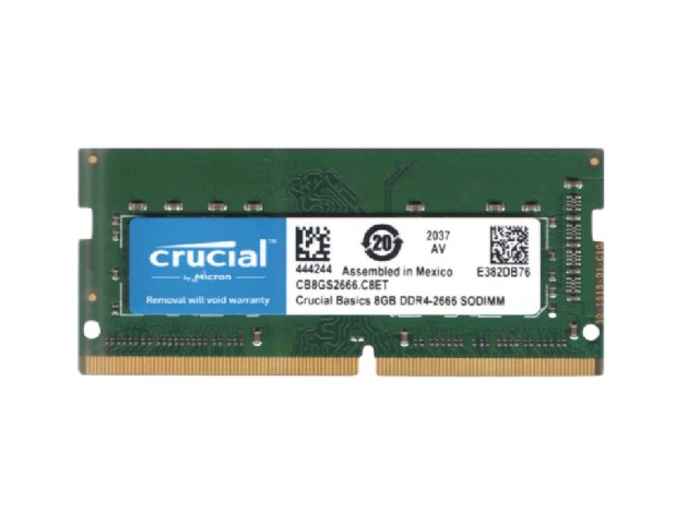 رم لپ تاپ DDR4 تک کاناله 2666 مگاهرتز CL19 کروشیال مدل 444244 ظرفیت 8 گیگابایت |