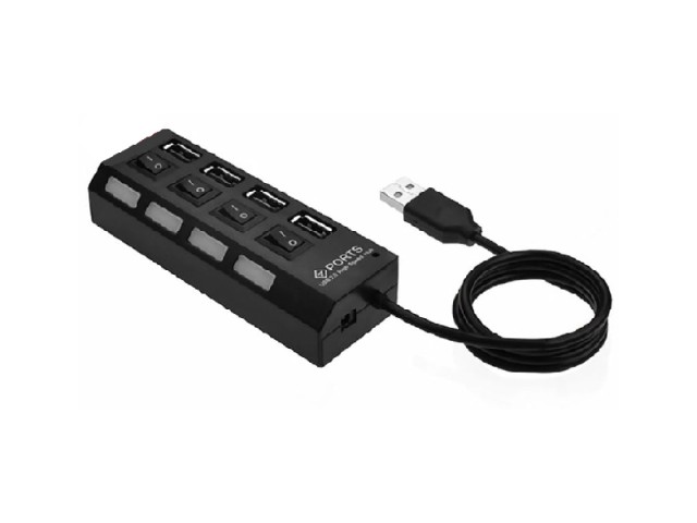 هاب 4 پورت USB 2.0 پورتز مدل HI-SPEED ا Ports HI-SPEED 4 Port USB 2.0 Hub