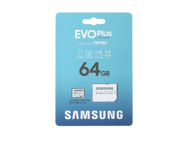 کارت حافظه microSDXC سامسونگ مدل Evo Plus  ظرفیت 64 گیگابایت