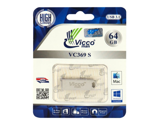 فلش مموری ویکومن ViccoMan VC369 S USB3.1 به ظرفیت 64 گیگابایت