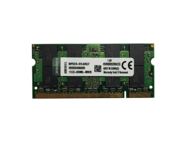رم لپ تاپ کینگستون مدل DDR2 800MHz ظرفیت 2 گیگابایت