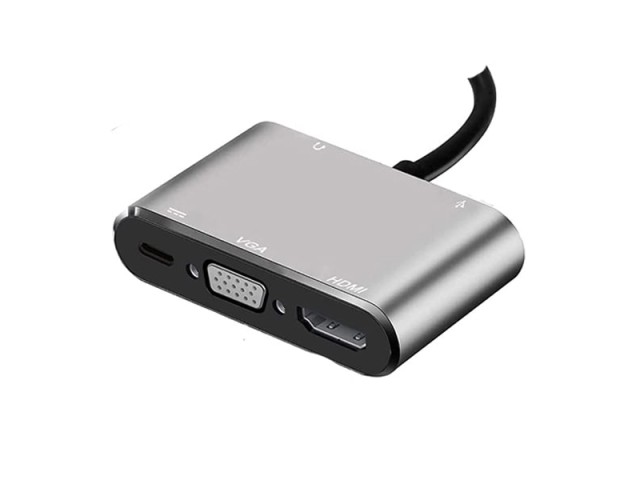 هاب 5 پورت Type-C مدل Type-C to HDMI VGA 5 in 1