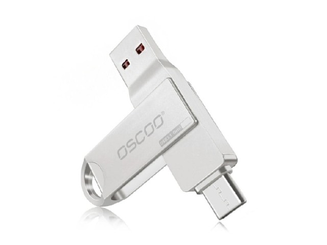 فلش مموری OTG USB 3.0 اسکو Oscoo ظرفیت 64 گیگابایت مدل CU-002 Type C