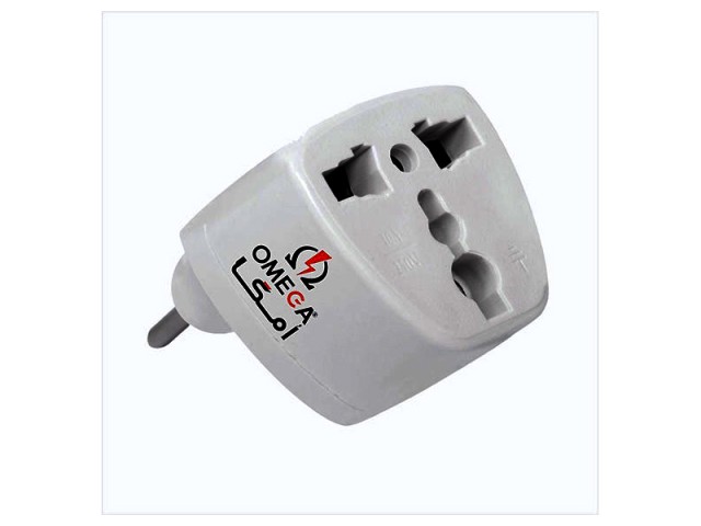 تبدیل 3به 2 ارت دار اُمگا 16 آمپر