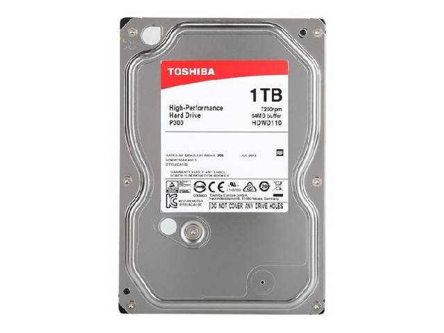 هارددیسک اینترنال توشیبا مدل P300 HDWD110 ظرفیت 1 ترابایت | Toshiba P300 HDWD110UZSVA Internal Hard Drive - 1TB