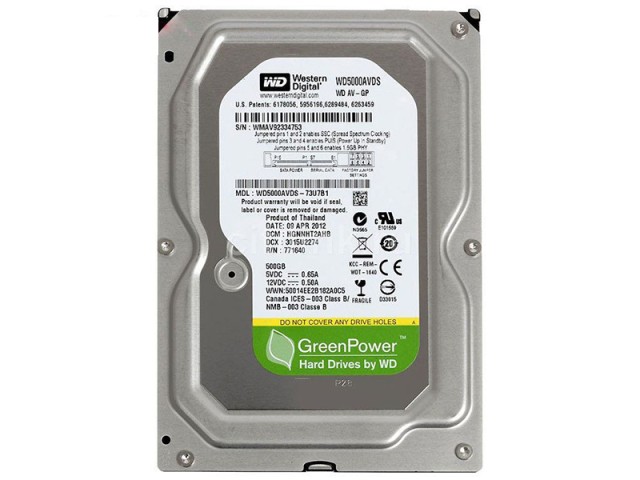 هارد دیسک اینترنال پی سی وسترن دیجیتال مدل WD ظرفیت 500 گیگابایت