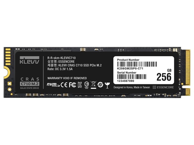 اس اس دی اینترنال M.2 NVMe کلو مدل KLEVV CRAS C710 ظرفیت 256 گیگابایت