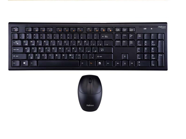 کیبورد و موس بی سیم هترون مدل HKCW130