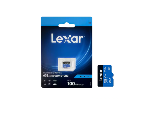 کارت حافظه microSDXC لکسار مدل 633X کلاس 10 استاندارد UHS-I U3 سرعت 100MBps