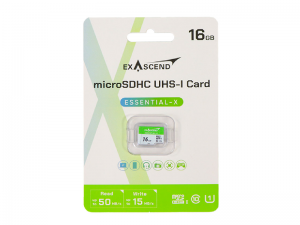 کارت حافظه MicroSDHC اگزاسند مدل ExAscend Essential-X UHS-I U1 V10 ظرفیت 16 گیگابایت