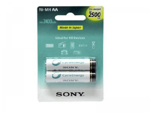 باتری قلمی دوتایی شارژی سونی Sony Cycle Energy AA 2500mAh