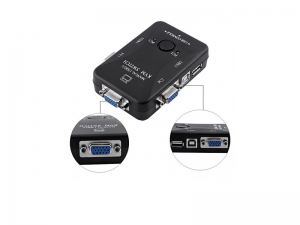 KVM سوئیچ 2 پورت دستی به همراه پورت های USB و VGA